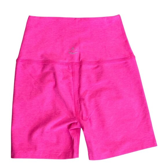 Beyond Yoga Womens High-Waist Biker Shorts S Pink Elph Stretch Activewear USA - Picture 3 of 6